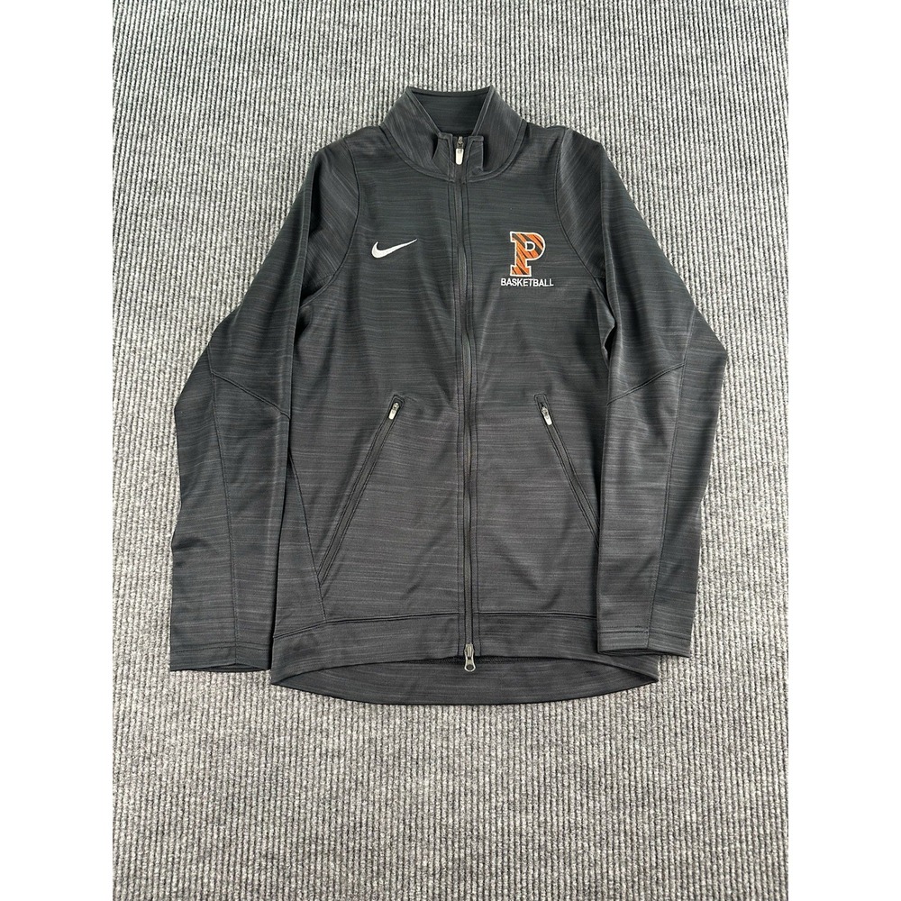 Nike Dri Fit Princeton Basketball Jacket Men S Gray Full Zip Training Track Top